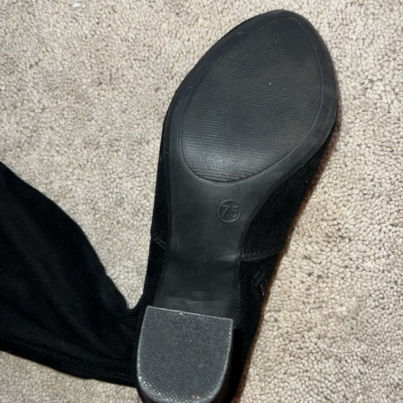 Women’s faux suede over-the-knee boots - Picture 3 of 7